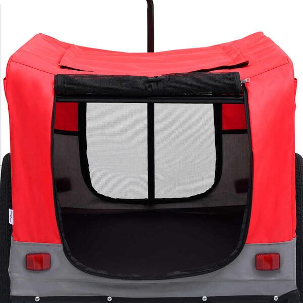 vidaXL 2-in-1 Pet Bike Trailer & Jogging Stroller Red and Grey
