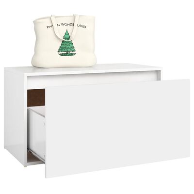vidaXL Hall Bench 80x40x45 cm White Engineered Wood, white vidaXL Hall Bench 80x40x45 cm White Engineered Wood