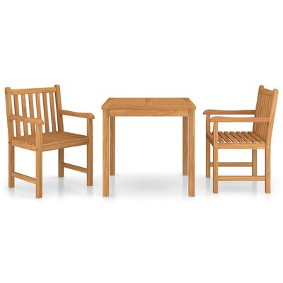 vidaXL 3 Piece Garden Dining Set 80x80 cm Solid Teak Wood,  vidaXL 3 Piece Garden Dining Set 80x80 cm Solid Teak Wood