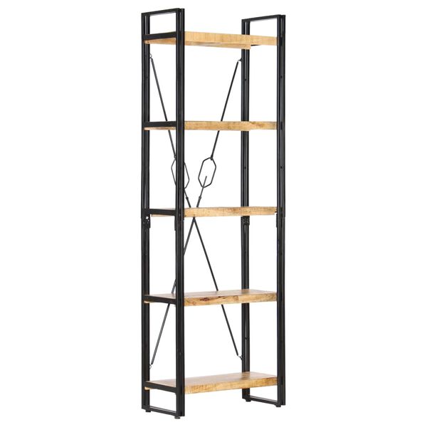 vidaXL 5-Tier Bookcase 60x30x180 cm Solid Mango Wood