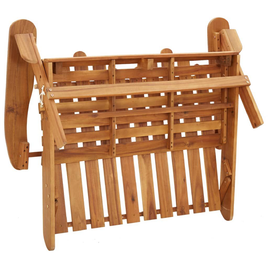 vidaXL Adirondack Garden Bench with Cushions 126 cm Solid Wood Acacia