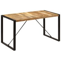 vidaXL Dining Table 140x70x75 cm Solid Mango Wood, black vidaXL Dining Table 140x70x75 cm Solid Mango Wood
