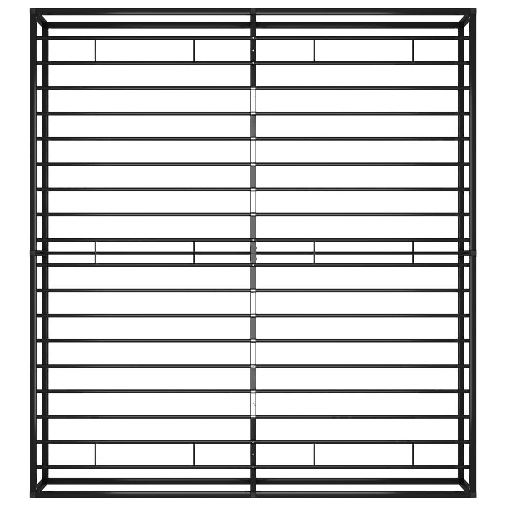 vidaXL Bed Frame without Mattress Black Metal 180x200 cm Super King