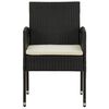 vidaXL 9 Piece Outdoor Dining Set Poly Rattan Black