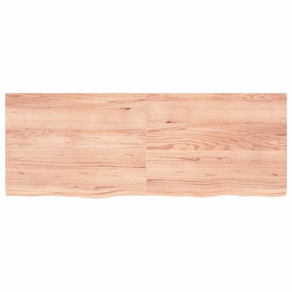 vidaXL Wall Shelf Light Brown 160x60x(2-4) cm Treated Solid Wood Oak