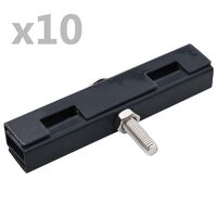 vidaXL Garden U Mat Connector 10 Sets Anthracite, anthracite vidaXL Garden U Mat Connector 10 Sets Anthracite