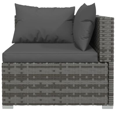 vidaXL 13 Piece Garden Lounge Set with Cushions Grey Poly Rattan, grey and anthracite vidaXL 13 Piece Garden Lounge Set with Cushions Grey Poly Rattan