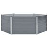 vidaXL Raised Garden Bed 129x129x45 cm Galvanised Steel Grey