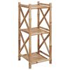 vidaXL 3-Tier Square Bamboo Shelf