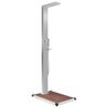 vidaXL Outdoor Shower with Tray WPC Stainless Steel