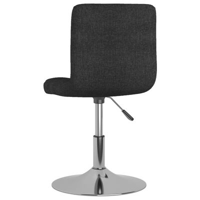 vidaXL Swivel Dining Chairs 2 pcs Black Fabric, black vidaXL Swivel Dining Chairs 2 pcs Black Fabric