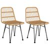 vidaXL Garden Chairs 2 pcs 48x62x84 cm PE Rattan