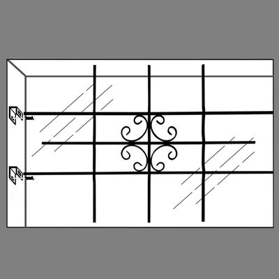 Window Security Grilles 69 x 114 cm,  Window Security Grilles 69 x 114 cm
