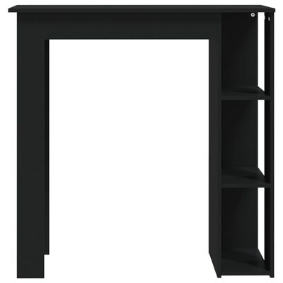 vidaXL Bar Table with Shelf Black 102x50x103.5 cm Engineered Wood, black vidaXL Bar Table with Shelf Black 102x50x103.5 cm Engineered Wood