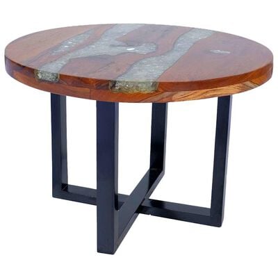 vidaXL Coffee Table Teak Resin 60 cm,  vidaXL Coffee Table Teak Resin 60 cm