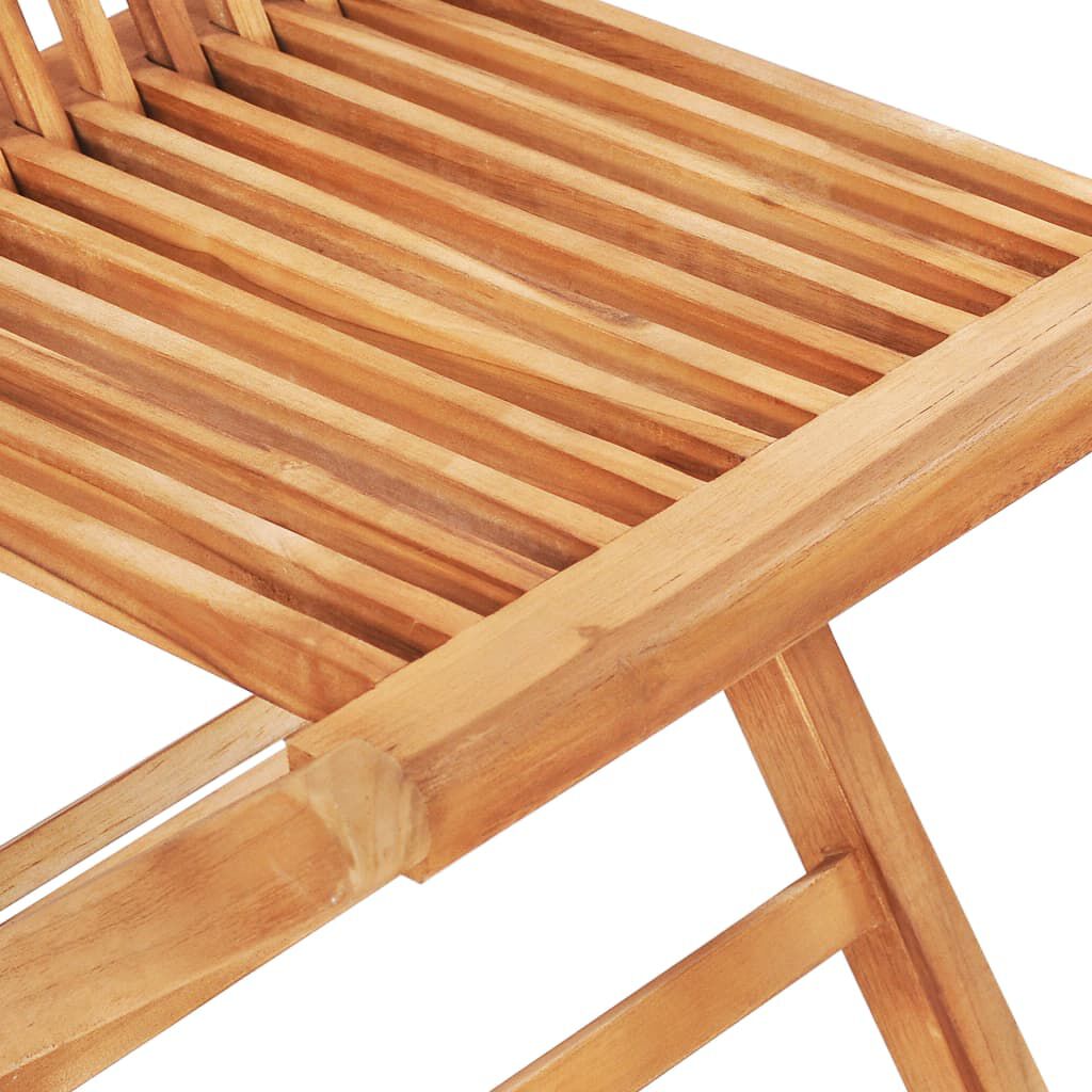 vidaXL 5 Piece Folding Outdoor Dining Set Solid Teak Wood