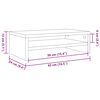 vidaXL Monitor Stand Sonoma Oak 42x24x13 cm Engineered Wood