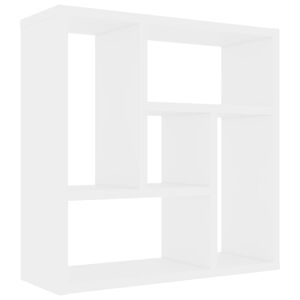 vidaXL Wall Shelf White 45.1x16x45.1 cm Engineered Wood