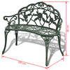 vidaXL Garden Bench 100 cm Cast Aluminium Green