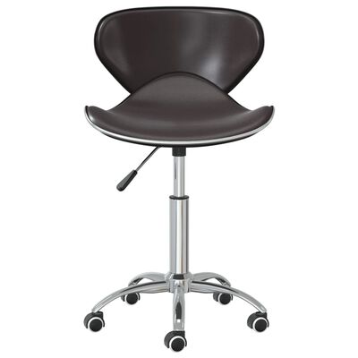 vidaXL Swivel Dining Chairs 2 pcs Brown Faux Leather
