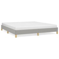 vidaXL Bed Frame without Mattress Light Grey 183x203 cm King Fabric, light grey vidaXL Bed Frame without Mattress Light Grey 183x203 cm King Fabric