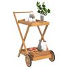 vidaXL Tea Trolley 54x87x90 cm Solid Wood Acacia