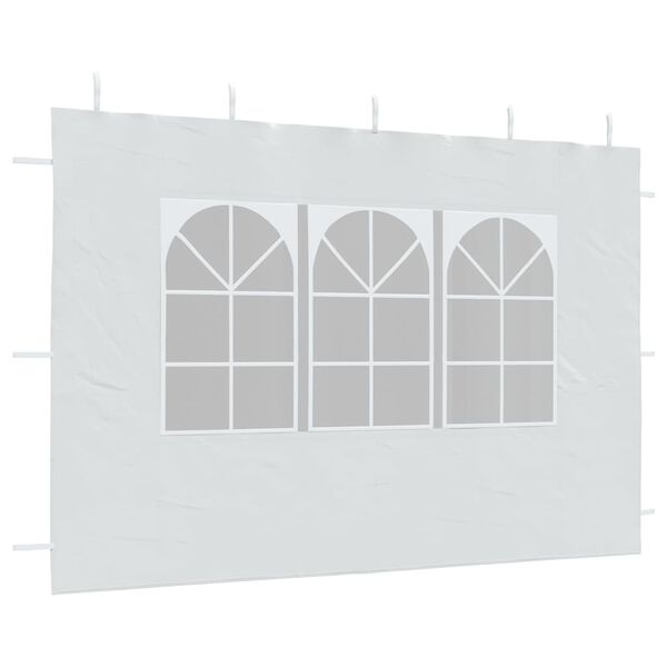 vidaXL Party Tent Sidewall 2 pcs with Window PE White
