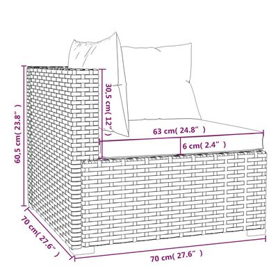 vidaXL 10 Piece Garden Lounge Set with Cushions Grey Poly Rattan, grey and anthracite vidaXL 10 Piece Garden Lounge Set with Cushions Grey Poly Rattan