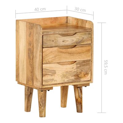 vidaXL Bedside Cabinet Solid Mango Wood 40x30x59.5 cm,  vidaXL Bedside Cabinet Solid Mango Wood 40x30x59.5 cm