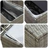 vidaXL Garden Storage Box Poly Rattan 100x50x50 cm Grey