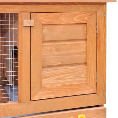 vidaXL Outdoor Rabbit Hutch Small Animal House Pet Cage 1 Door Wood, brass vidaXL Outdoor Rabbit Hutch Small Animal House Pet Cage 1 Door Wood