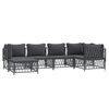 vidaXL 6 Piece Garden Lounge Set with Cushions Anthracite Steel