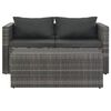 vidaXL 6 Piece Garden Lounge Set with Cushions Poly Rattan Grey