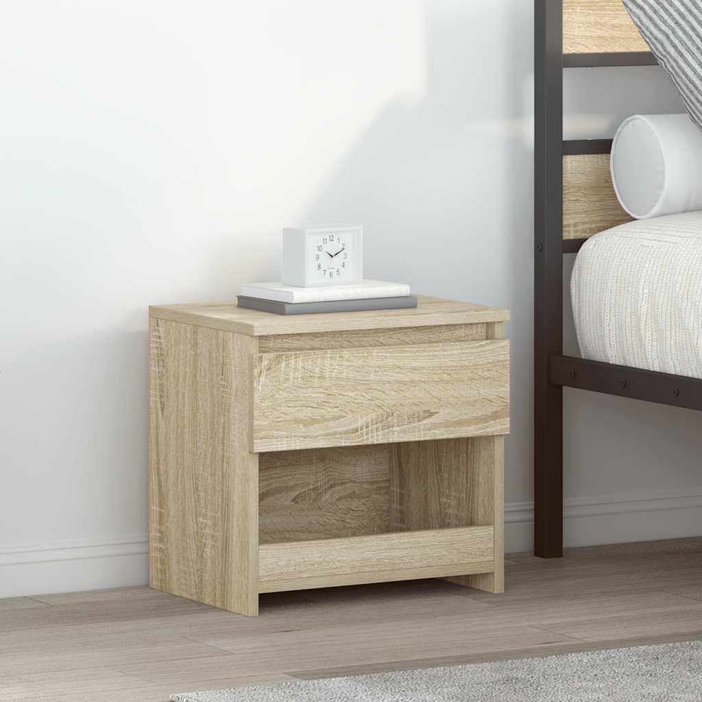 vidaXL Bedside Cabinets 2 pcs Sonoma Oak 40x30x39 cm Engineered Wood