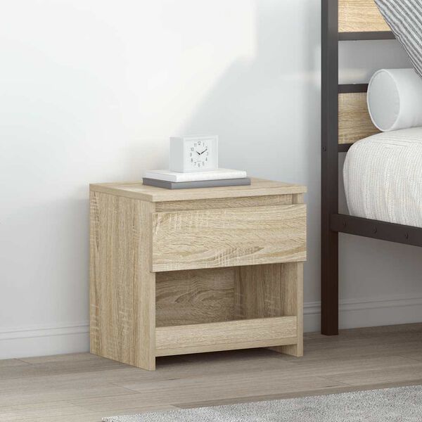 vidaXL Bedside Cabinets 2 pcs Sonoma Oak 40x30x39 cm Engineered Wood