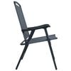 vidaXL Folding Garden Chairs 2 pcs Texilene Grey