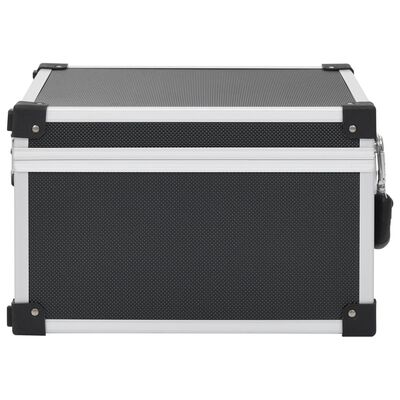 vidaXL CD Case for 40 CDs Aluminium ABS Black, black vidaXL CD Case for 40 CDs Aluminium ABS Black
