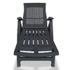 vidaXL Sun Lounger with Footrest Plastic Anthracite
