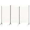 vidaXL 3-Panel Room Divider White 260x180 cm Fabric