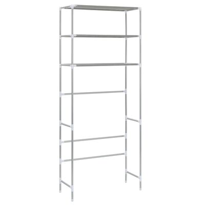 vidaXL 3-Tier Storage Rack over Laundry Machine Silver 69x28x169 cm, silver vidaXL 3-Tier Storage Rack over Laundry Machine Silver 69x28x169 cm
