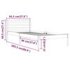 vidaXL Bed Frame without Mattress Solid Wood Pine 90x200cm White