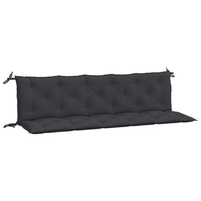 vidaXL Garden Bench Cushions 2pcs Black 180x50x7cm Oxford Fabric, black vidaXL Garden Bench Cushions 2pcs Black 180x50x7cm Oxford Fabric