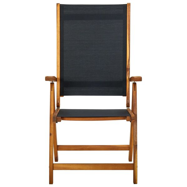 vidaXL Folding Garden Chairs 4 pcs Solid Wood Acacia and Textilene