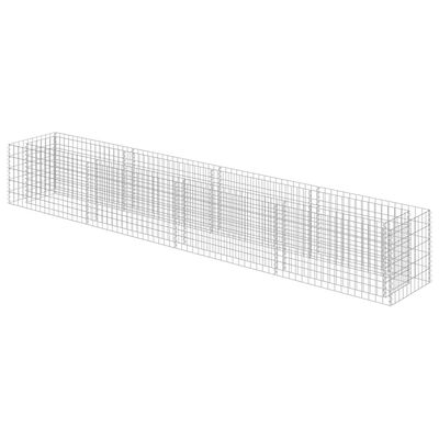 vidaXL Gabion Raised Bed Galvanised Steel 360x50x50 cm,  vidaXL Gabion Raised Bed Galvanised Steel 360x50x50 cm