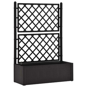 vidaXL Raised Bed | Anthracite | Plastic (PP) | 100 x 43 x 142 cm | Planters