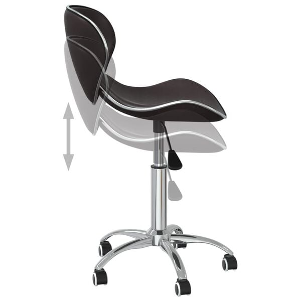 vidaXL Swivel Dining Chairs 2 pcs Brown Faux Leather