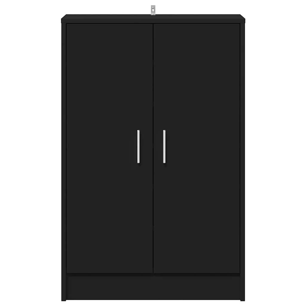 vidaXL Shoe Cabinet Black 60x35x92 cm Engineered Wood