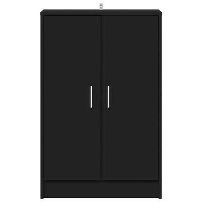 vidaXL Shoe Cabinet Black 60x35x92 cm Engineered Wood, black vidaXL Shoe Cabinet Black 60x35x92 cm Engineered Wood