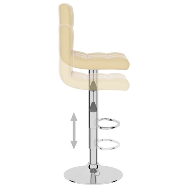 vidaXL Bar Stool Cream Faux Leather