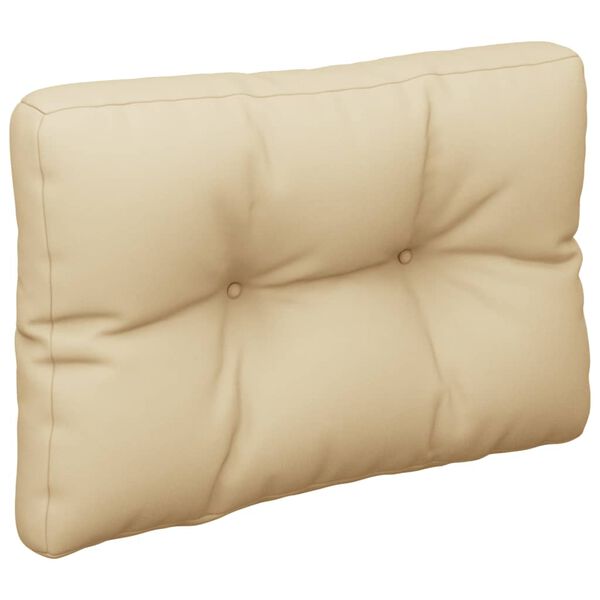 vidaXL Pallet Cushion Beige 50x40x12 cm Fabric